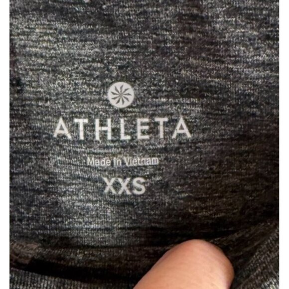 Athleta Womens Dark Heather Gray High Waist Leggings Size XXS Zipper Pockets - Picture 8 of 10